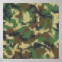De Camouflage van het pixel Posters