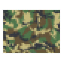 De Camouflage van het pixel Wens Kaarten