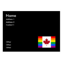 DE CANADESE VROLIJKE VLAG VAN DE TROTS VISITEKAARTJES