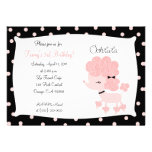 De CANICHE anniversaire FRANÇAIS ROSE de la La 5x7 Cartons D'invitation