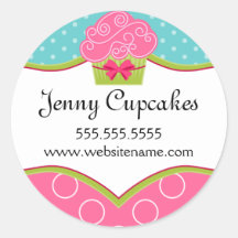 De capricieuze Stickers van de Bakkerij Cupcake