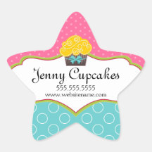 De capricieuze Stickers van de Bakkerij Cupcake