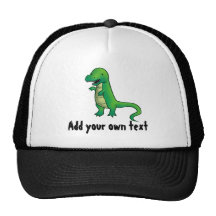 De cartoon van de Dinosaurus van Rex van tyrannosa Trucker Petten