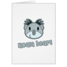 De Cartoon van de Koala van het baby Kaarten