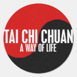 De Chi Chuan 1 van Yang Tai van Yin Ronde Sticker
