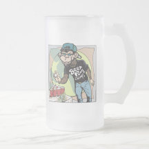 De Chimpansee van Pong van het bier door Mudge Koffie Bekers