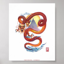 De Chinese Rode druk van de Draak Plaat