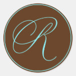 De Chocolade van de Verbinding van de envelop en h Ronde Stickers