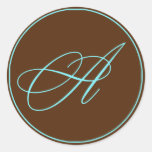 De Chocolade van de Verbinding van de envelop en h Ronde Sticker