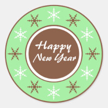 De chocoladebruine & Groene Gelukkige Stickers van