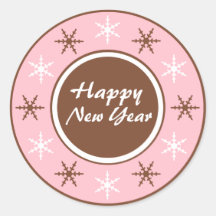 De chocoladebruine & Roze Gelukkige Stickers van h