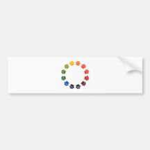 De Cirkel van het Print van de poot Bumpersticker