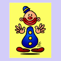 De Clown van het circus briefkaarten