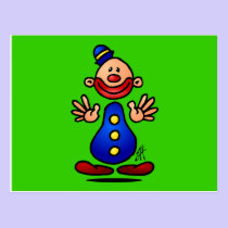 De Clown van het circus briefkaarten