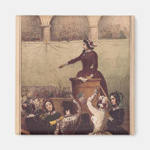 De Club van vrouwen, c.1848 Magneet