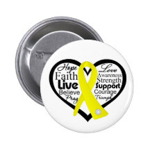 De Collage van het Lint van het Hart van de Preven Speldbutton