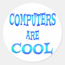 De computers zijn Koel Ronde Sticker