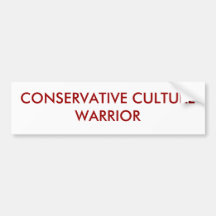 DE CONSERVATIEVE STRIJDER VAN DE CULTUUR BUMPERSTICKERS