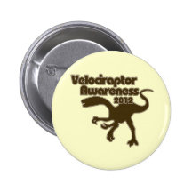 De Dag van de Voorlichting van Velociraptor Speld Button