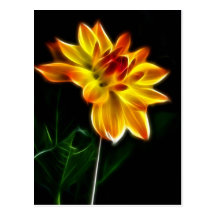 De Dahlia van Fractalius Wenskaarten