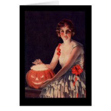 De Dame van de pompoen Kaart