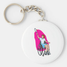 De Dame van het tennis Sleutel Hanger
