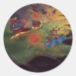 De Dames van de lantaarn Ronde Stickers