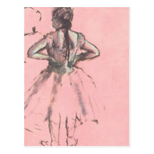 De danser bekeek van de Rug door Edgar Degas Wens Kaarten