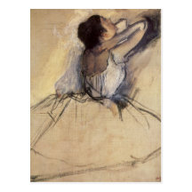 De danser door Edgar Degas, Vintage Ballet Wenskaarten