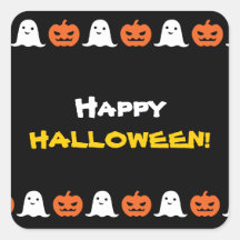 De de gelukkige Pompoen van Halloween en sticker v