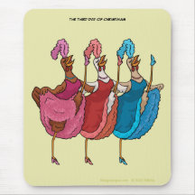 De derde Dag van Kerstmis Mousepad Muis Mat