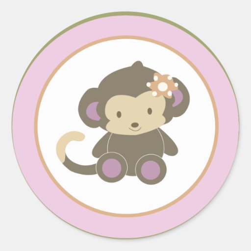 " de Dierentuin van het Oerwoud van het Meisje van Ronde Sticker
