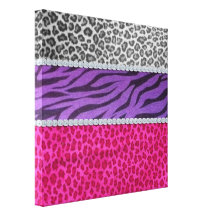 De Dierlijke Druk van de Diamant van Girly Canvas Print