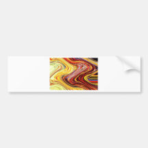 De Digitale Kleuren van de abstracte Golven van de Bumpersticker