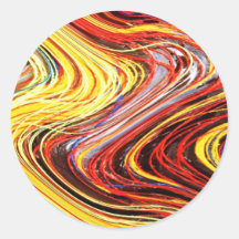 De Digitale Kleuren van de abstracte Golven van de Sticker