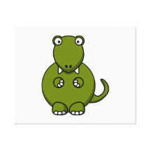 De Dinosaurus van de cartoon Canvas Afdrukken
