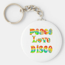 De Disco van de Liefde van de vrede Sleutelhangers