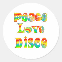 De Disco van de Liefde van de vrede Sticker