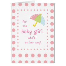 De Douche van het Meisje van het baby, Roze Stip e Kaarten