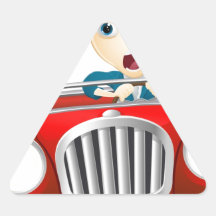 De drijfauto van de zakenman snel stickers