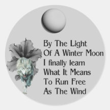 De Dromen van de wolf Ronde Sticker