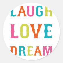 DE DROOM VAN DE LIEFDE VAN DE LACH! STICKERS