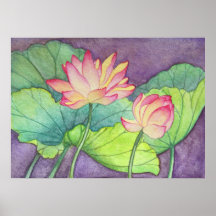 De Druk van het Poster van de Bloemen van Lotus #2