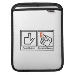 De drukknop, ontvangt de Koker van het Bacon iPad iPad Beschermhoes