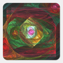 De dynamische Vierkante Sticker van de Abstracte K
