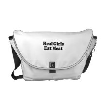 De echte Meisjes eten Vlees .png Postman Tassen