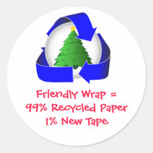 De ecologisch Gevoelige Omslag van de Gift Ronde Sticker