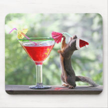 De Eekhoorn die van Kerstmis een Cocktail drink Muismat