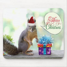 De Eekhoorn van Kerstmis met de Cadeaus van Kerstm Muis Mat