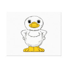 De Eend van de cartoon Gallerij Wrapped Canvas